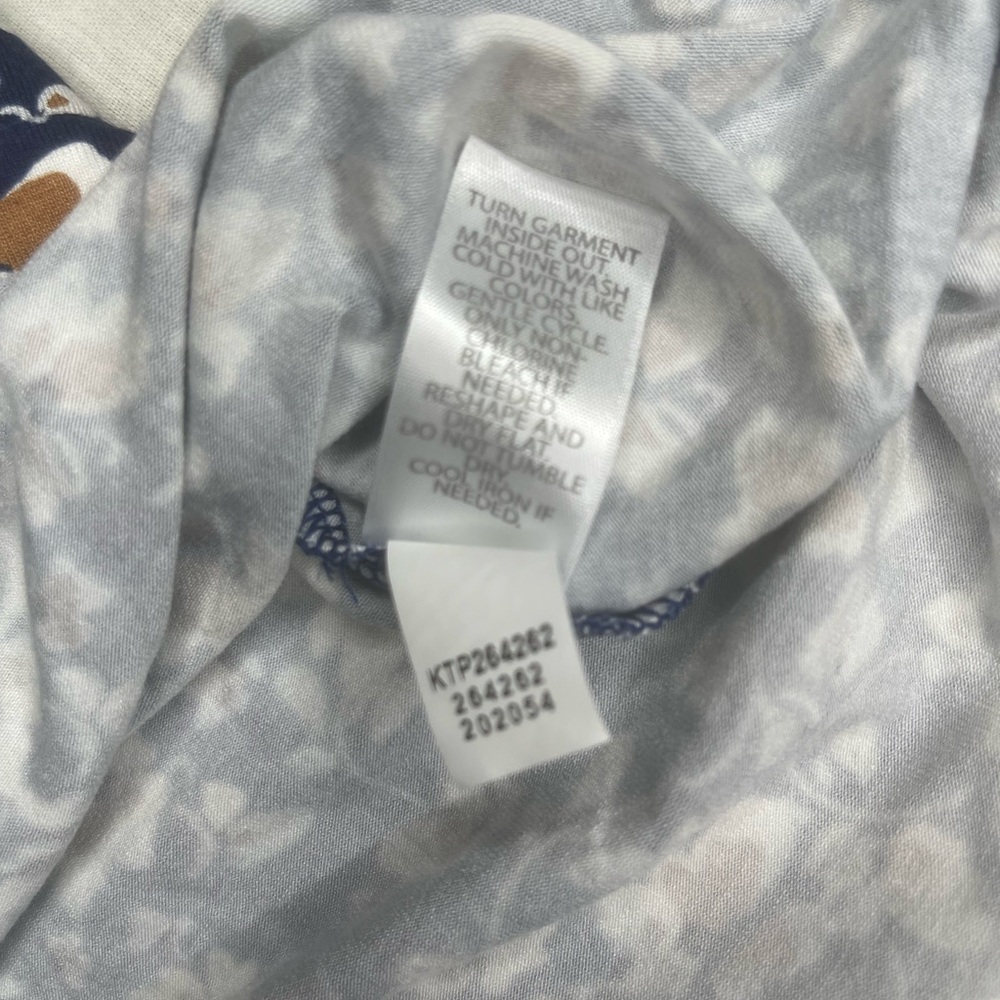 J. Jill Floral Top - Navy and White - Size M Petite - Picture 5 of 5